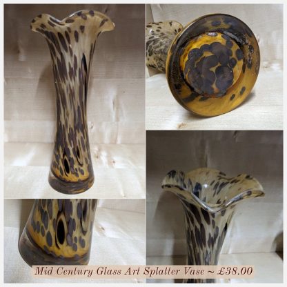 Splatter Glass Art Vase