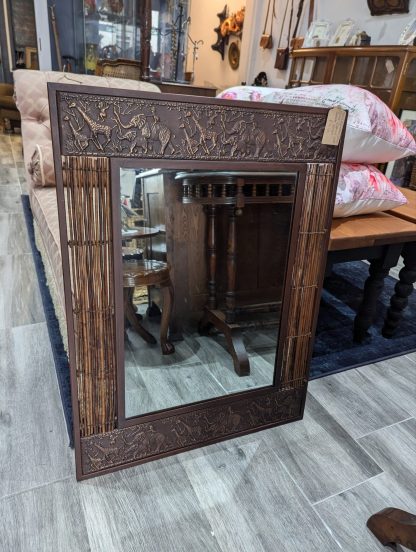 Metal Frame Embossed Mirror - Image 2