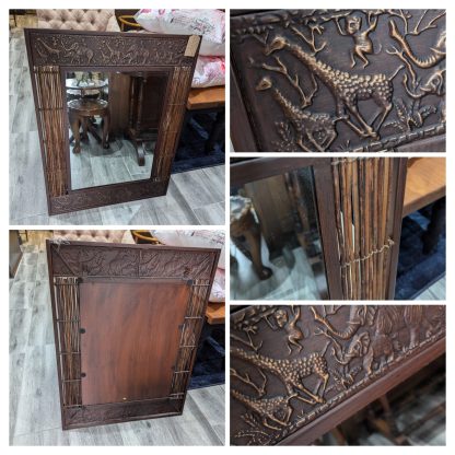 Metal Frame Embossed Mirror