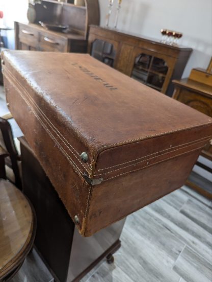 Leather 1950's Suitcase - Image 3