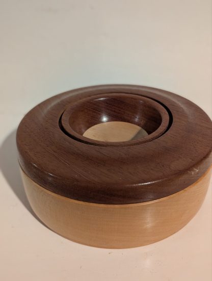 Circular Wood & Brass Box - Image 5