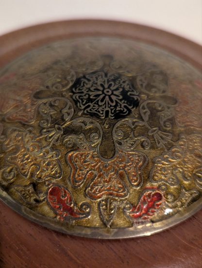 Circular Wood & Brass Box - Image 6