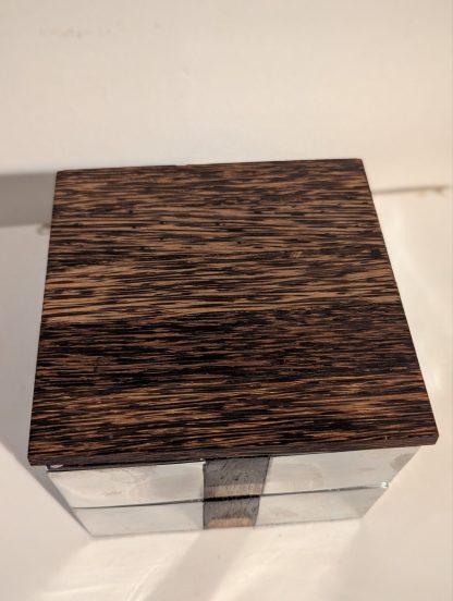 Cast Aluminium & Palm Wood Box - Image 5