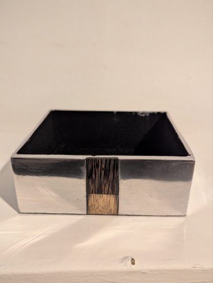 Cast Aluminium & Palm Wood Box - Image 6