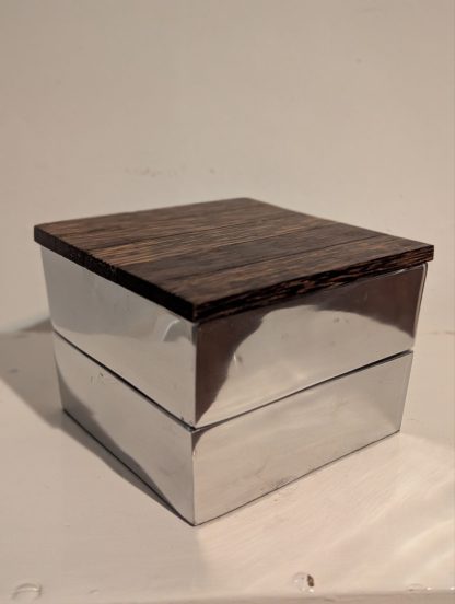 Cast Aluminium & Palm Wood Box - Image 4