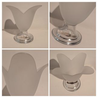 Frosted Glass Tulip Vase