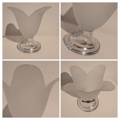 Frosted Glass Tulip Vase