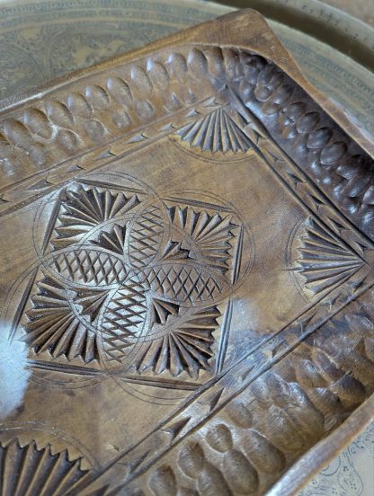 Carved Oak Tray - Image 3