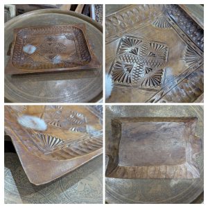 Carved Oak Tray