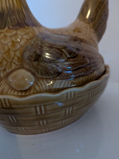 Glazed Ceramic Chicken Egg Basket - Image 5