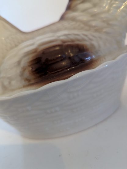 Glazed Ceramic Chicken Egg Basket - Image 5