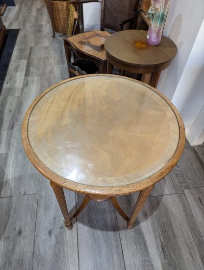 Circular Glass Top Side Table - Image 4