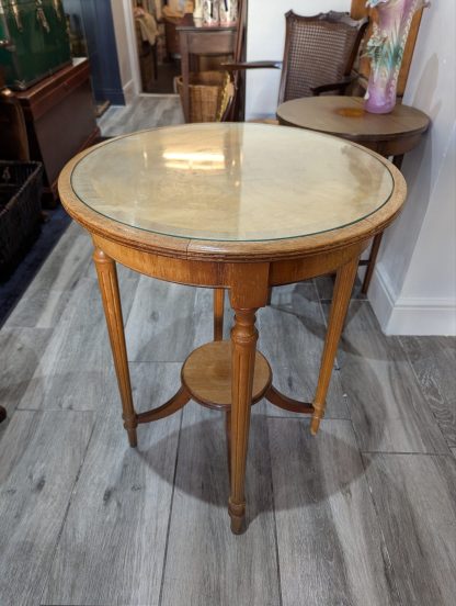 Circular Glass Top Side Table - Image 3