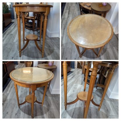 Circular Glass Top Side Table