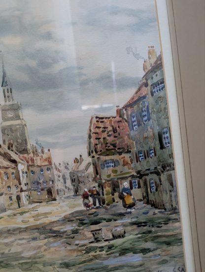 "Dutch Street Scene" by John Hamilton Glass - Image 3