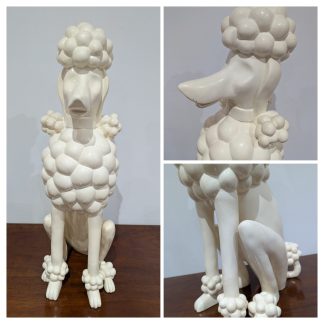 Ceramic Poodle Sculpture