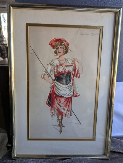 "Costume Design" Framed Water Colour - Image 2