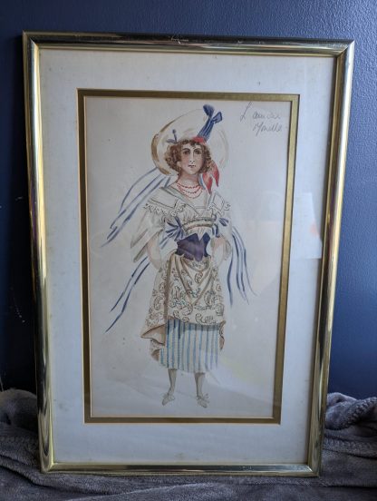 "Costume Design" Framed Water Colour - Image 3
