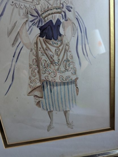 "Costume Design" Framed Water Colour
