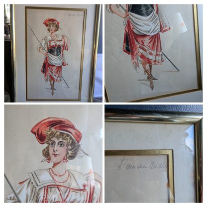 "Costume Design" Framed Water Colour