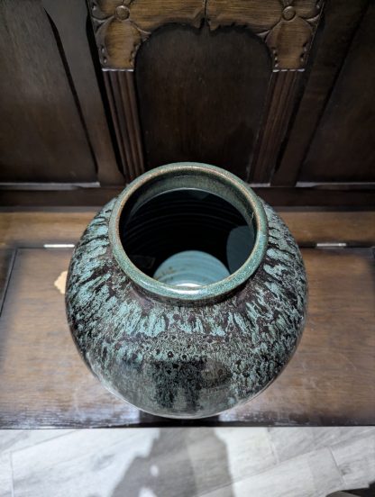 Studio Pottery Vase Green - Image 3