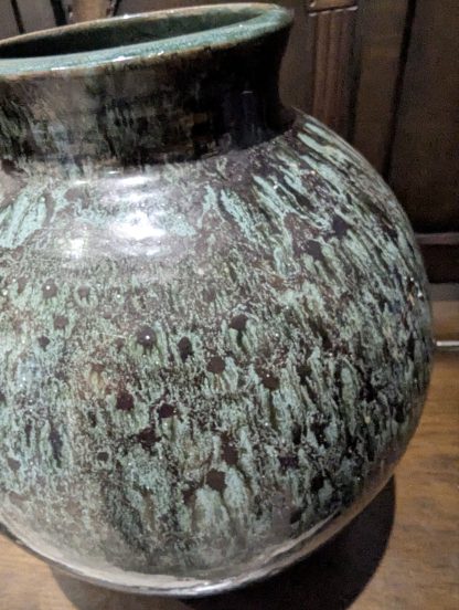 Studio Pottery Vase Green - Image 5