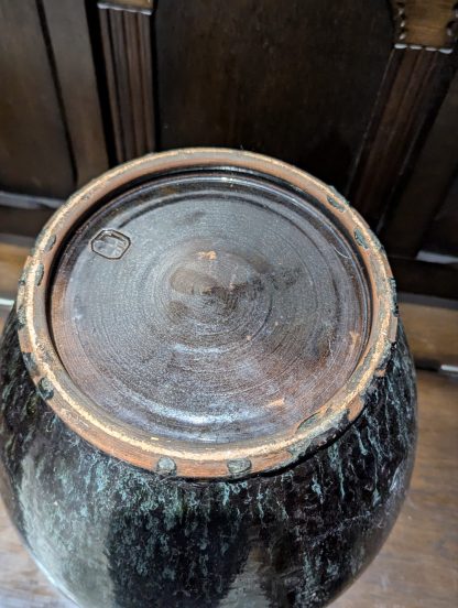 Studio Pottery Vase Green - Image 2