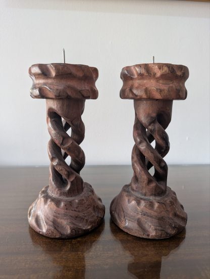 Open Twist Candle Sticks (pair) - Image 2