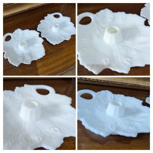 Milk Glass Candles Holders
