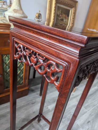 Chinese Hardwood Plant Stand - Image 5