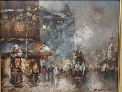 "City Scene" Signed Edward Burton - Image 3