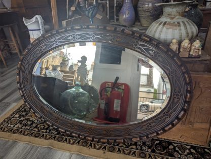 Oval Oak Mirror - Image 3