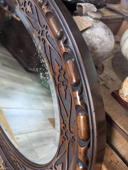 Oval Oak Mirror - Image 4