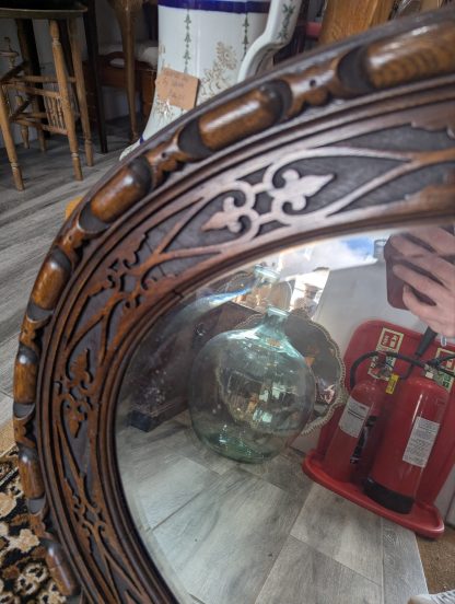 Oval Oak Mirror - Image 5
