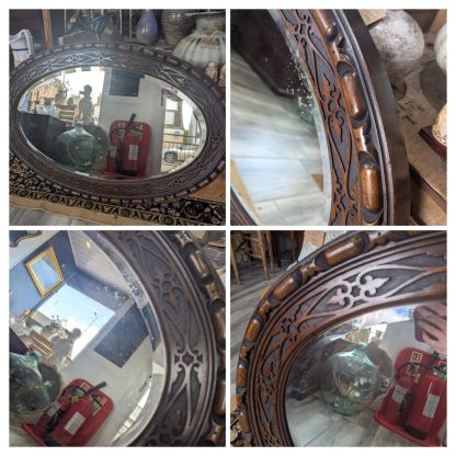 Oval Oak Mirror