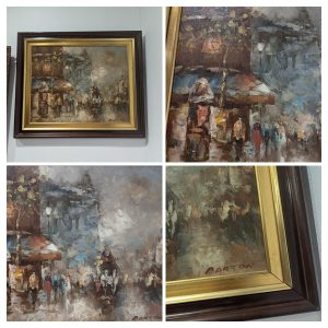 "City Scene" Signed Edward Burton