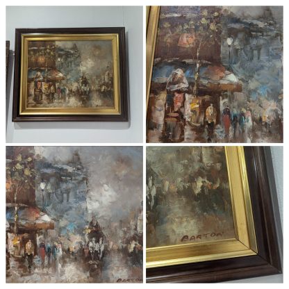 "City Scene" Signed Edward Burton