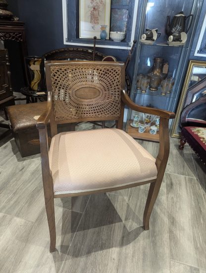 Bergere & Walnut Arm Chair - Image 3