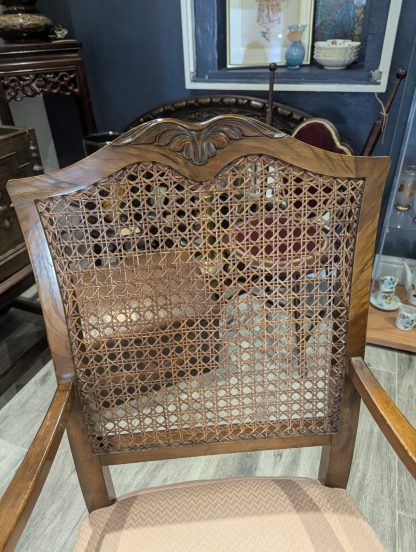 Bergere & Walnut Arm Chair - Image 6
