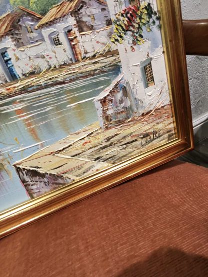 " Greek Coastal Scene" Signed Castor - Image 7