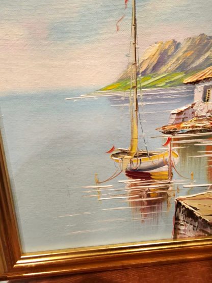 " Greek Coastal Scene" Signed Castor - Image 6
