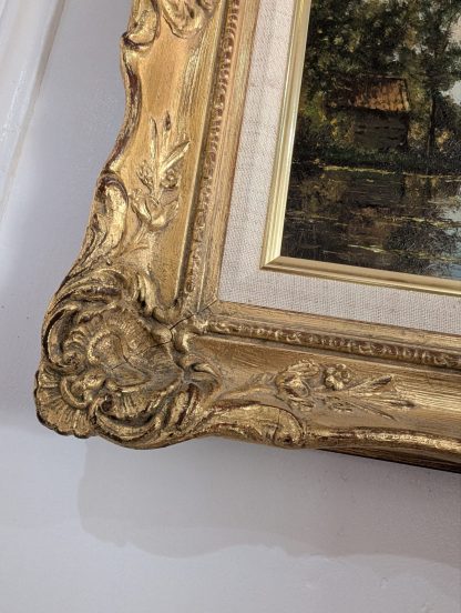 "Windmill"  Oil on Board Gilt Frame - Image 2