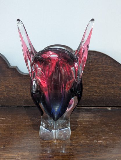Czech Glass Art Vase - Image 6