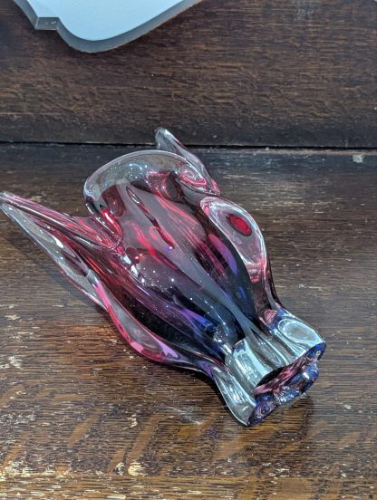 Czech Glass Art Vase - Image 2
