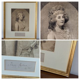 Framed Portrait Printed On Silk