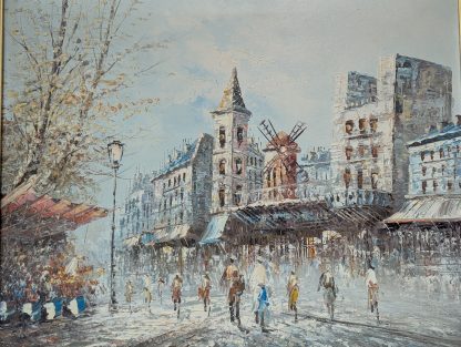 "Moulin Rouge", Oil on Canvas - Image 4