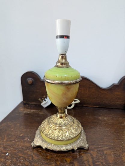 Simulated Onyx and Gilt Metal Lamp - Image 6