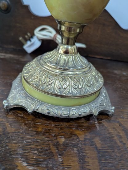 Simulated Onyx and Gilt Metal Lamp - Image 4