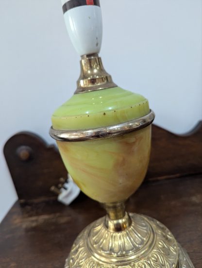 Simulated Onyx and Gilt Metal Lamp - Image 2