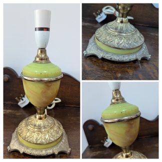 Simulated Onyx and Gilt Metal Lamp